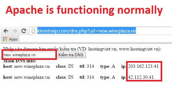 Apache is functioning normally