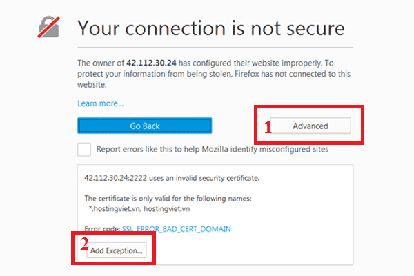 Sửa lỗi Firefox ''Your connection is not secure'' - Kết nối không an toàn 2 Your connection is not secure