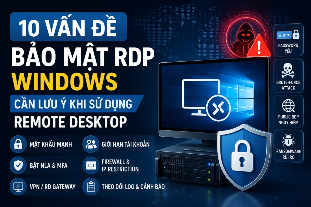10+ vấn đề bảo mật RDP Windows cần lưu ý khi sử dụng Remote Desktop 13 10 van de window remote desktop rdp
