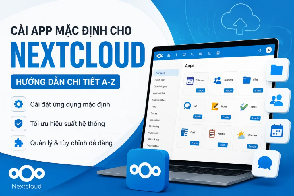 Cài App mặc định cho Nextcloud: Danh sách ứng dụng nên cài và cách cấu hình 8 cai app mac dinh cho nextcloud