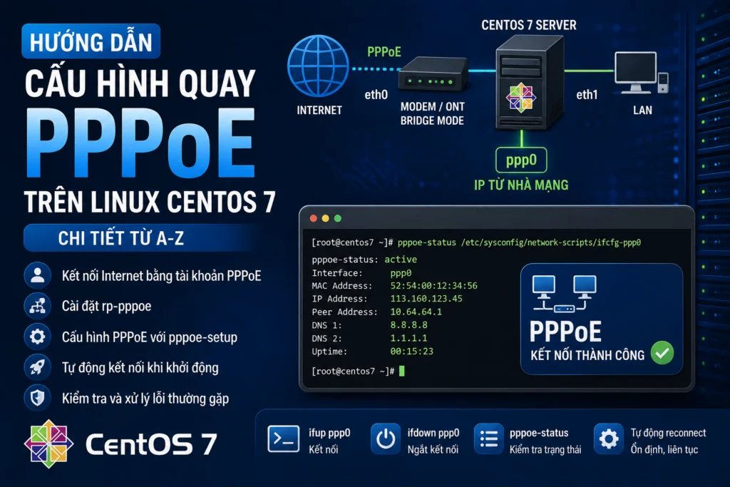 cau hinh quay pppoe tren linux centos7
