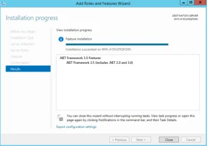 Hướng dẫn cài đặt .NET Framework 3.5 trên Windows Server 7 Cai dat thanh cong .NET Framework 3.5