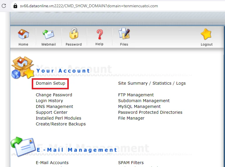 domain setup