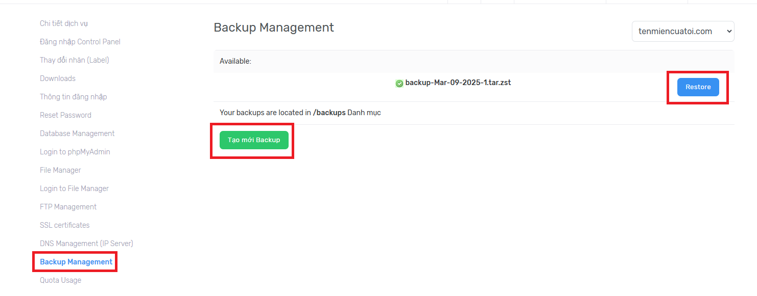 Backup Management
