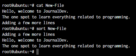 sort command