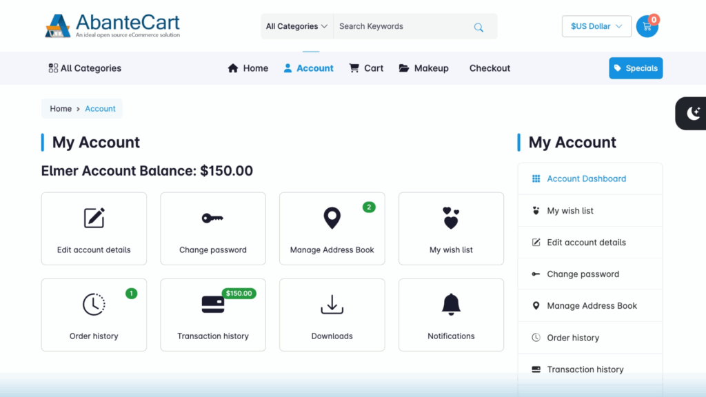 AbanteCart là nền tảng mã nguồn mở mạnh mẽ sử dụng hạ tầng Cloud
