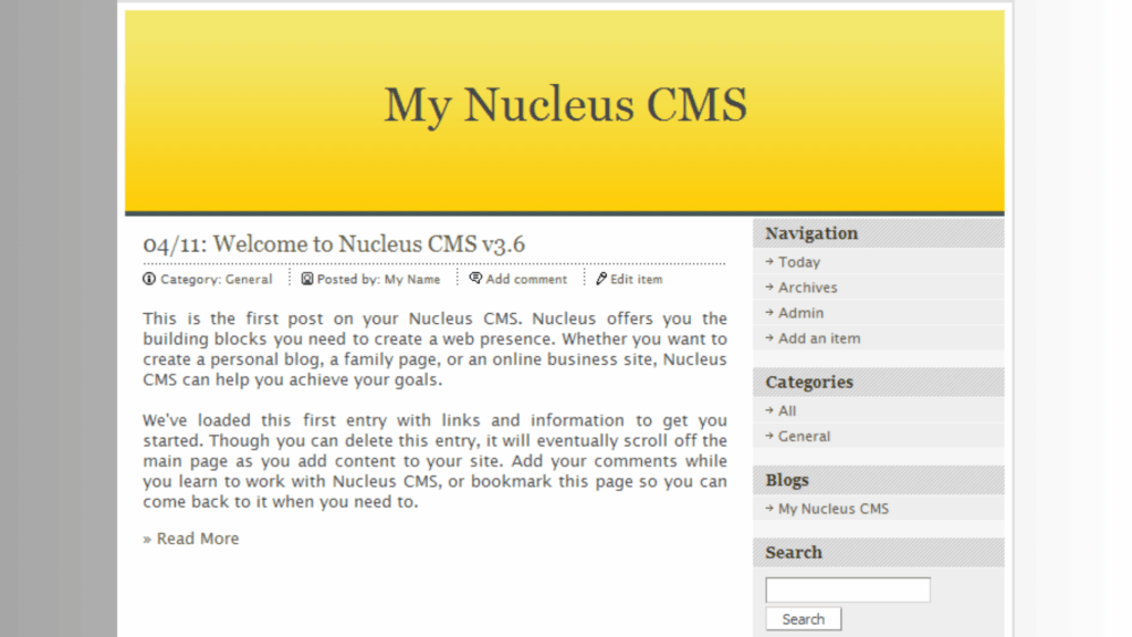 Nucleus - phần mềm quản lý nội dung