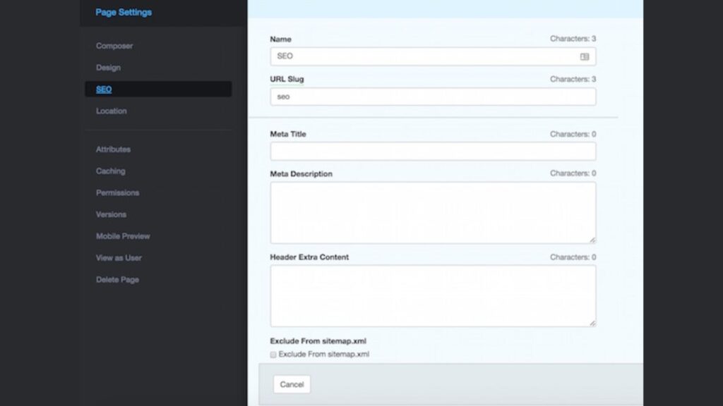 Tối ưu SEO với Concrete CMS