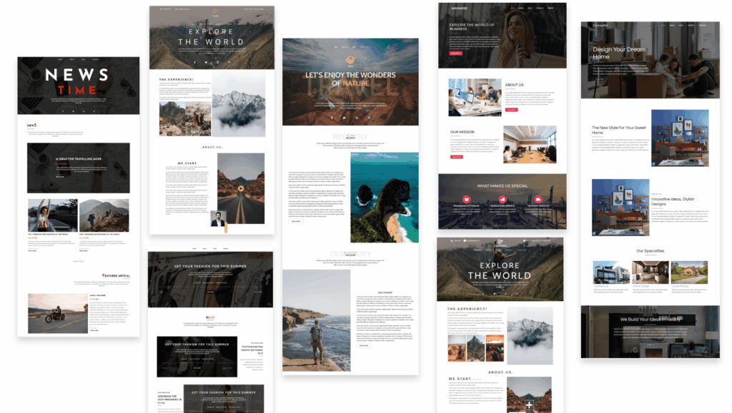 Site pad có kho template hơn 500+ mẫu website chuyên nghiệp trải khắp nhiều lĩnh vực