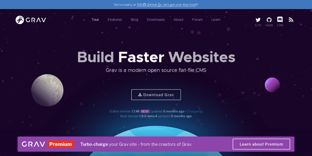 grav cms phang flat file hien dai va toc do cao 1