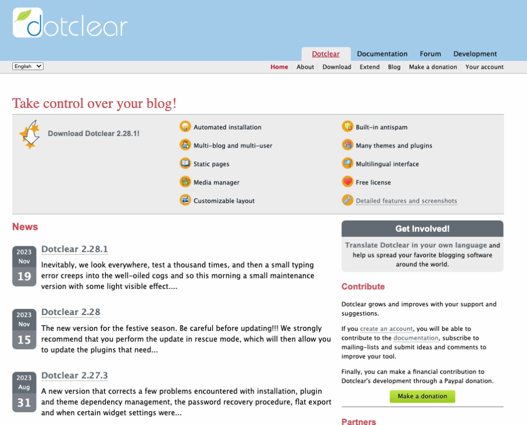 Phần mềm blog cá nhân mã nguồn mở phổ biến mang tên Dotclear 3 phan mem blog ca nhan ma nguon mo pho bien mang ten dotclear 1