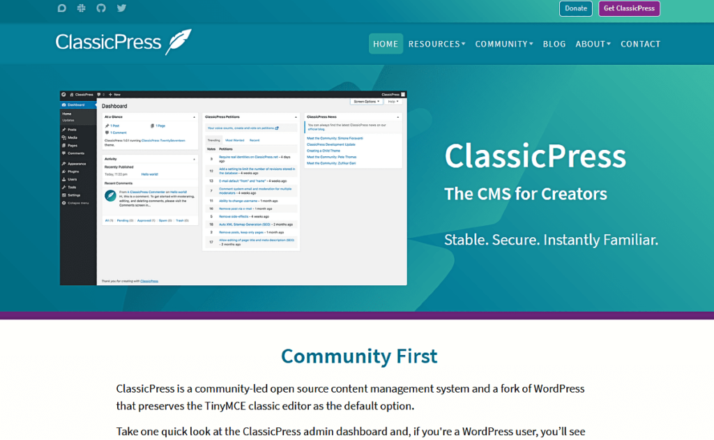 classicpress la nen tang cms tap trung vao toc do va tinh on dinh ke thua tu wordpress 2