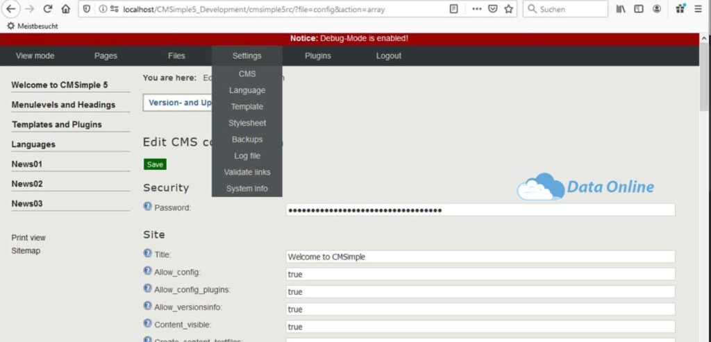 cmsimple cms phang flat file chi can mot file de chay va cuc ky don gian1