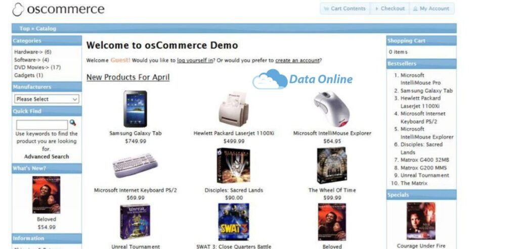 oscommerce la he thong gio hang dien tu ma nguon mo lau doi va pho bien1