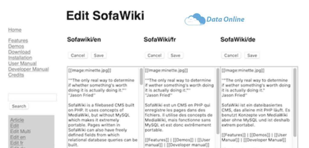 sofawiki la cong cu wiki don gian va de dang su dung de quan ly thong tin